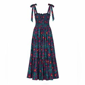 Roots Studio x Springfield floral maxi dress in a vibrant teal base
